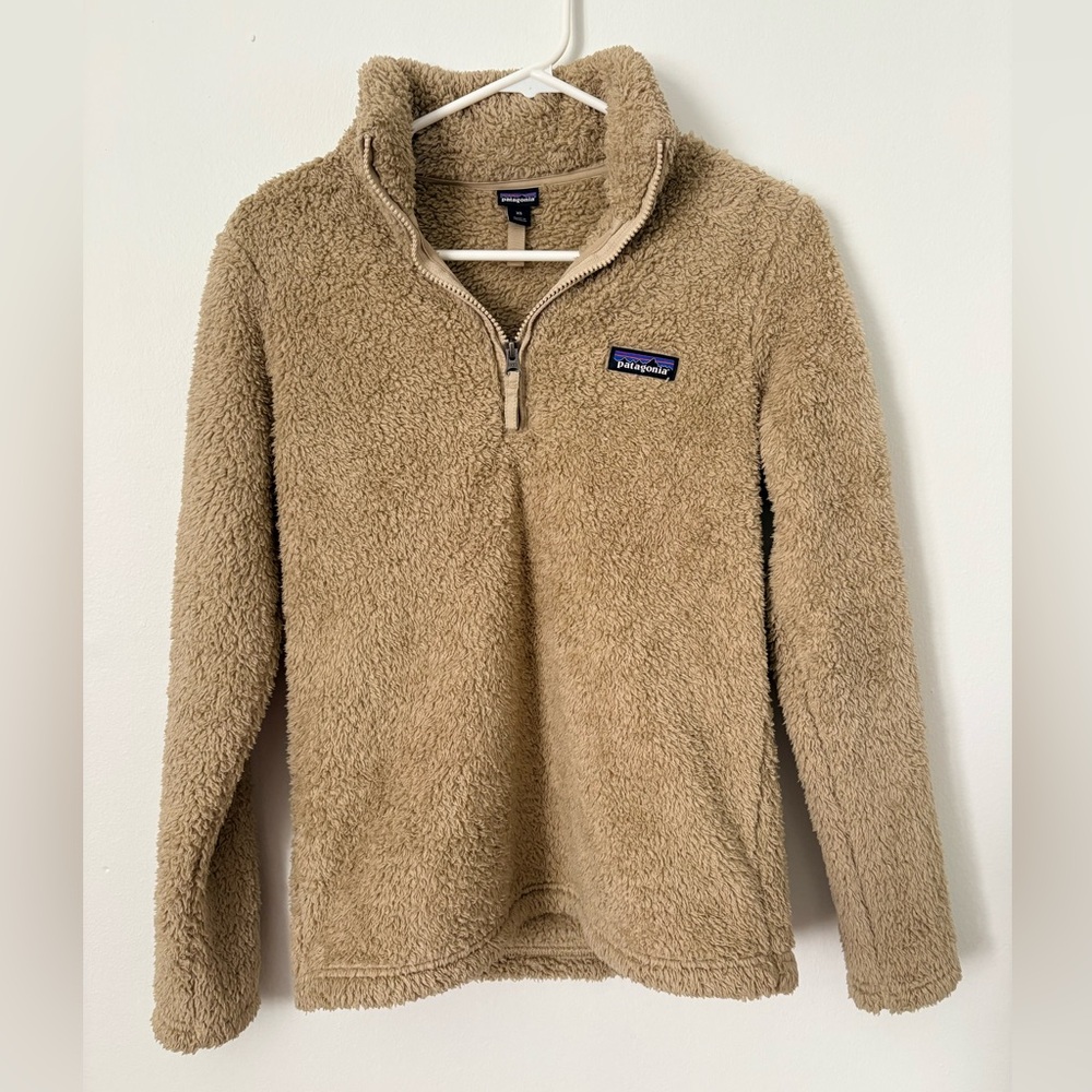 Brown Patagonia Sherpa Fleece Jacket Quarter Zip Pullover